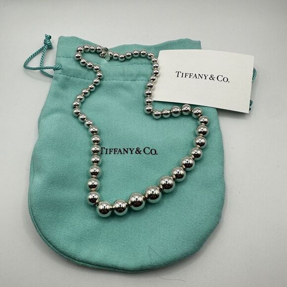 Authentic Tiffany & Co. Graduated Sterling silver ball necklace! - Picture 11 of 11